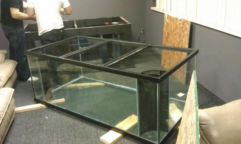 300 gallon deep dimension tank and stand.