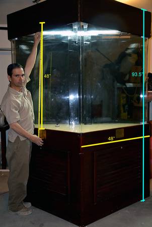 Huge Aquarium, 4ftTall tank, 400gl, It's a beautifu - $1300 (maricopa az)