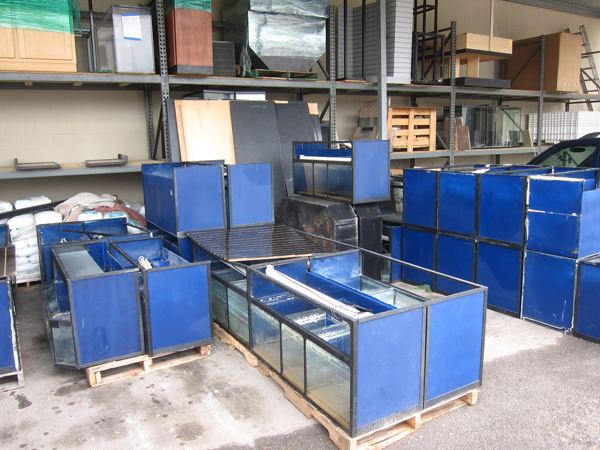 The store fixture aquariums are cheap, no reasonable offer refused.